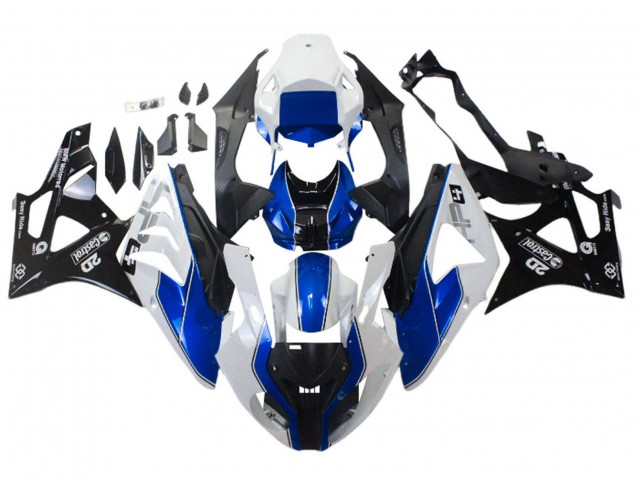 Carenagens Moto BMW S1000RR 2009-2014 - Branco Azul Preto Brilhante Castrol