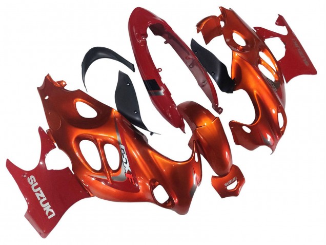 Carenagens Moto Suzuki GSX600F/GSX750F 2004-2006 - Burnt Laranja Branco Logo