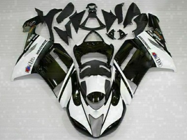 Carenagens Moto Kawasaki ZX6R 2007-2008 - Preto Branco