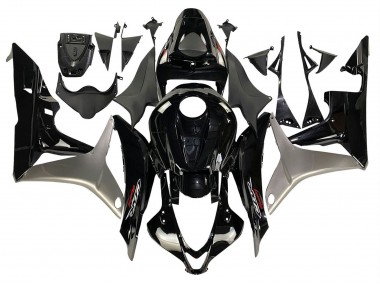 Kits Carenagem Moto Honda CBR600RR 2007-2008 - Prata Preto Brilhante