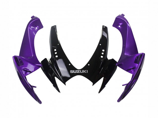 Kits Carenagem Moto Suzuki GSXR 600 / GSXR 750 2006-2007 - Roxo Preto Brilhante