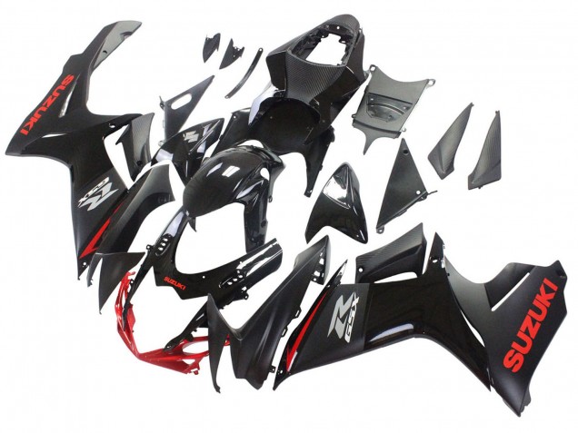 Carenagens Moto Suzuki GSXR 600 / GSXR 750 2011-2024 - Preto Cinzento Vermelho Linha