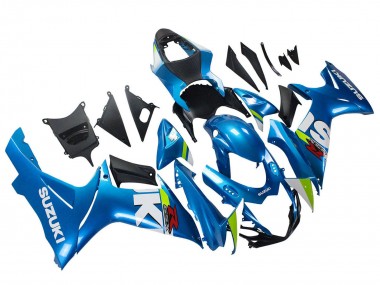 Carenagens Moto Suzuki GSXR 600 / GSXR 750 2011-2024 - Azul Claro Verde Branco Vermelho