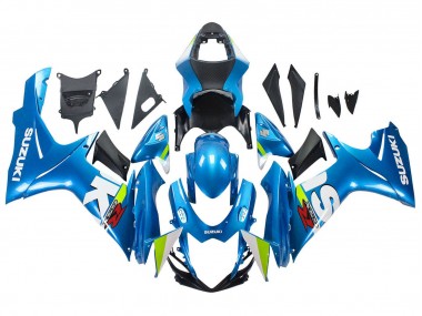 Carenagens Moto Suzuki GSXR 600 / GSXR 750 2011-2024 - Azul Claro Verde Branco Vermelho