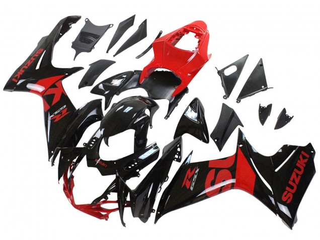 Kits Carenagem Moto Suzuki GSXR 600 / GSXR 750 2011-2024 - Vermelho Preto Brilhante