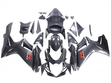 Carenagens Moto Suzuki GSXR 600 / GSXR 750 2011-2024 - Preto Fibra de Carbono Vermelho