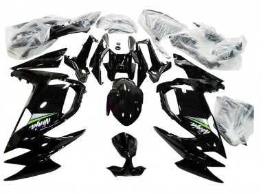 Carenagens Moto Kawasaki Ninja 650 EX650 2020-2025 - Preto Brilhante Verde