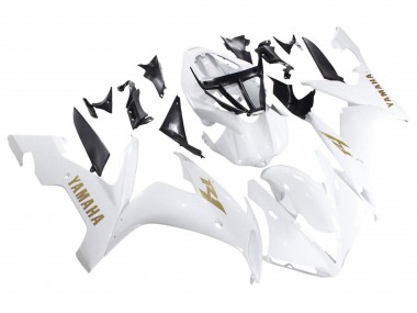 Carenagens Moto Yamaha YZF 1000 R1 2004-2006 - Branco Ouro Decalques