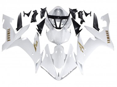 Carenagens Moto Yamaha YZF 1000 R1 2004-2006 - Branco Ouro Decalques