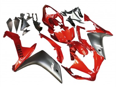 Carenagem Moto Yamaha YZF 1000 R1 2007-2008 - Vermelho Preto Fosco