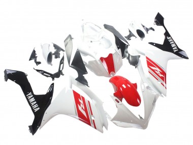 Carenagem Moto Yamaha YZF 1000 R1 2007-2008 - Branco Vermelho Preto