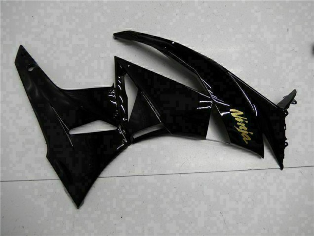 Carenagens Moto Kawasaki ZX6R 2009-2012 - Preto Brilhante Ouro Ninja