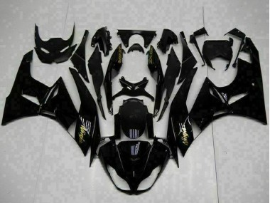 Carenagens Moto Kawasaki ZX6R 2009-2012 - Preto Brilhante Ouro Ninja