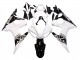 Carenagem Moto Yamaha YZF R6 2003-2004 - Branco Preto Brilhante