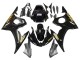 Carenagens Moto Yamaha YZF R6S 2006-2009 - Preto Brilhante Ouro Decalques