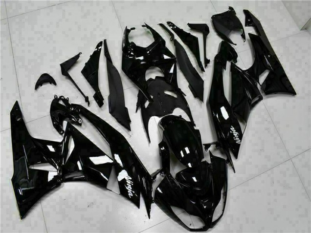 Carenagens Moto Kawasaki ZX6R 2009-2012 - Preto Brilhante Branco Ninja