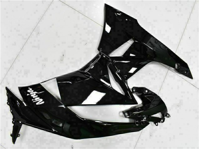 Carenagens Moto Kawasaki ZX6R 2009-2012 - Preto Brilhante Branco Ninja