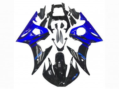 Carenagem Moto Yamaha YZF R6 2003-2004 - Azul Preto Brilhante