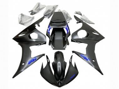 Carenagens Moto Yamaha YZF R6 2003-2004 - Preto Fosco Azul