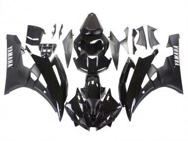 Carenagens Moto Yamaha YZF 600 R6 2006-2007 - Preto Brilhante Preto Fosco
