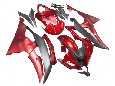 Carenagens Moto Yamaha YZF 600 R6 2008-2016 - Vermelho Cinzento