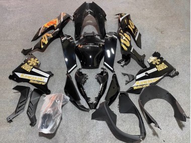Carenagens Moto Kawasaki ZX10R 2021-2025 - Preto Brilhante Ouro Elf Neve