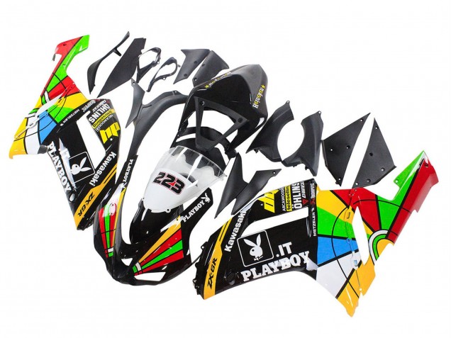 Carenagens Moto Kawasaki ZX6R 2007-2008 - Colorido Playboy 223