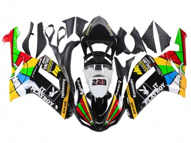 Carenagens Moto Kawasaki ZX6R 2007-2008 - Colorido Playboy 223