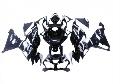 Carenagens Moto Kawasaki ZX6R 2019-2022 - Preto Brilhante Branco