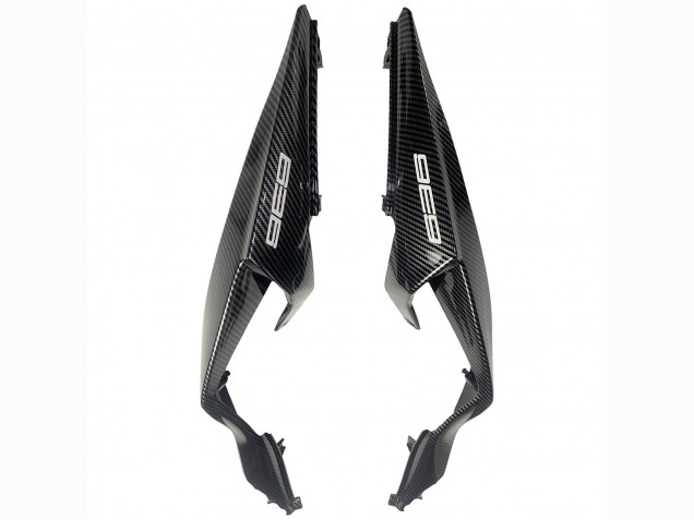 Carenagens Moto Kawasaki ZX6R 2019-2022 - Branco Preto Fibra de Carbono