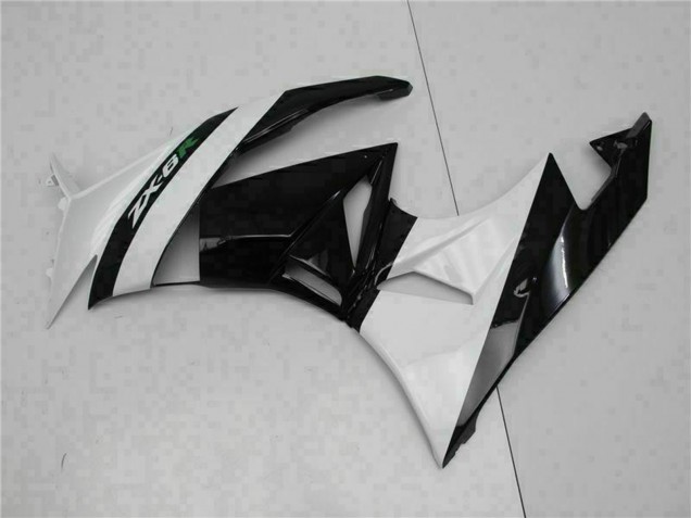 Carenagens Moto Kawasaki ZX6R 2009-2012 - Preto Brilhante Branco