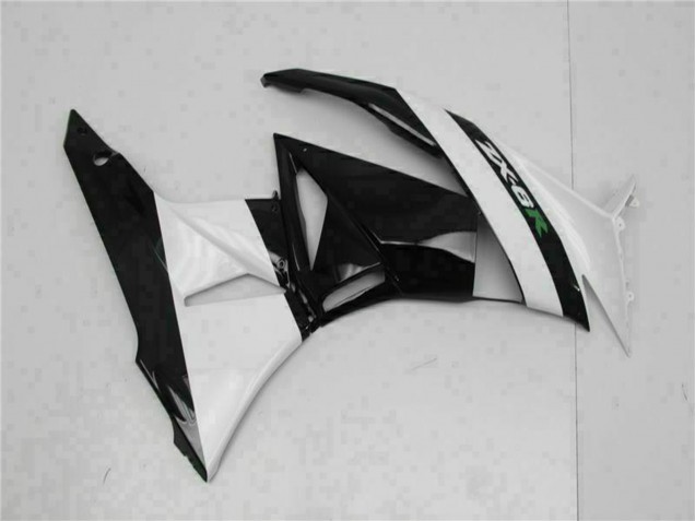 Carenagens Moto Kawasaki ZX6R 2009-2012 - Preto Brilhante Branco