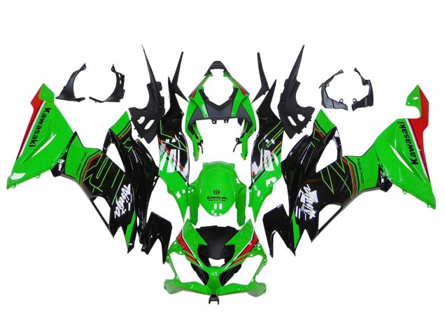 Carenagens Moto Kawasaki ZX6R 2019-2022 - Verde Preto Brilhante Vermelho
