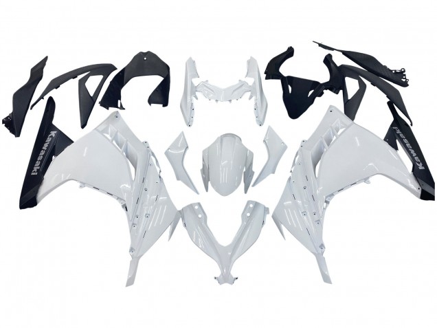 Carenagens Moto Kawasaki EX300 2013-2024 - Branco Preto