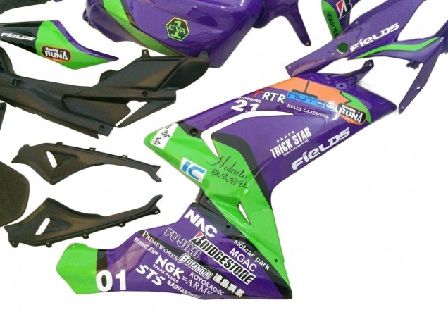 Carenagens Moto Aprilia RS125 2006-2011 - Roxo Verde Vermelho