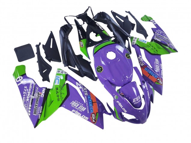 Carenagens Moto Aprilia RS125 2006-2011 - Roxo Verde Vermelho