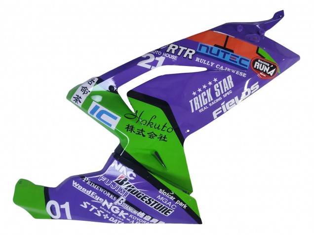 Carenagens Moto Aprilia RS125 2006-2011 - Roxo Verde Vermelho