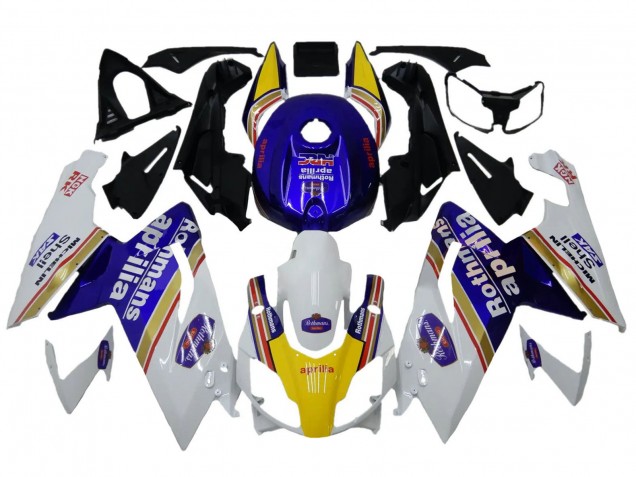 Carenagens Moto Aprilia RS125 2006-2011 - Branco Azul Amarelo Rothmans