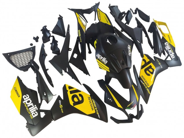Carenagens Moto Aprilia RS4 50 125 2012-2018 - Amarelo Preto Fosco