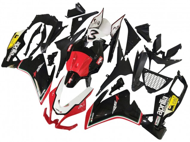Carenagens Moto Aprilia RS4 50 125 2012-2018 - Branco Vermelho Amarelo Preto Brilhante