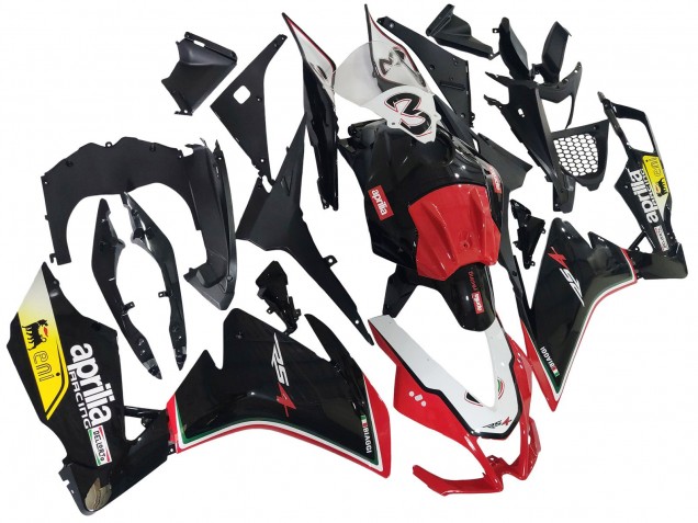 Carenagens Moto Aprilia RS4 50 125 2012-2018 - Branco Vermelho Amarelo Preto Brilhante