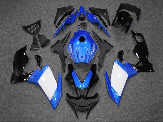 Carenagens Moto Aprilia RS4 50 125 2012-2018 - Azul Branco Preto Brilhante