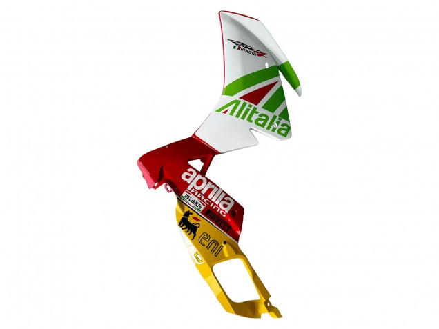 Carenagem Moto Aprilia RS4 50 125 2012-2018 - Branco Vermelho Verde Amarelo Alitalia