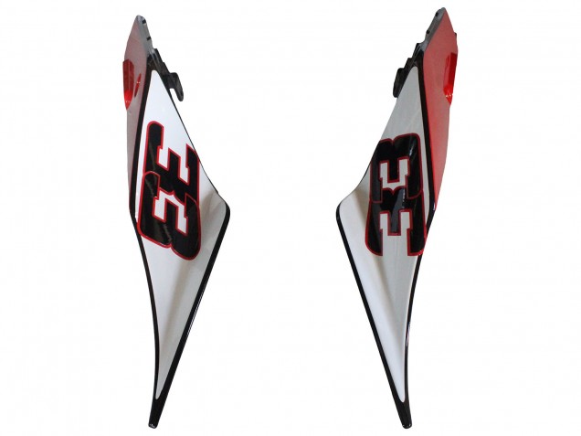 Carenagens Moto Aprilia RS4 50 125 2012-2018 - Prata Vermelho Preto Brilhante