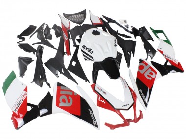 Carenagens Moto Aprilia RS4 50 125 2012-2018 - Branco Vermelho Verde Preto Brilhante