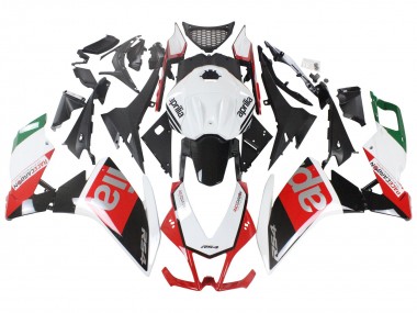 Carenagens Moto Aprilia RS4 50 125 2012-2018 - Branco Vermelho Verde Preto Brilhante