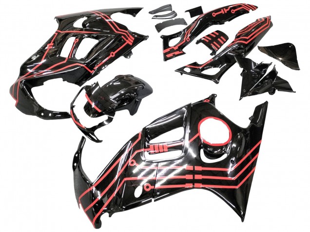 Kits Carenagem Moto Honda CBR600 F3 1997-1998 - Vermelho Preto Brilhante