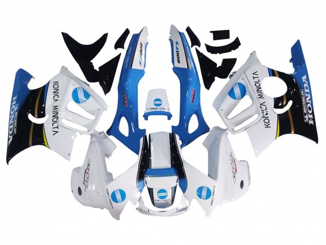 Carenagens Moto Honda CBR600 F3 1997-1998 - Branco Azul Preto Brilhante