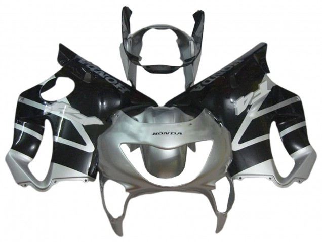 Carenagens Moto Honda CBR600 F4 1999-2000 - Prata Preto Brilhante