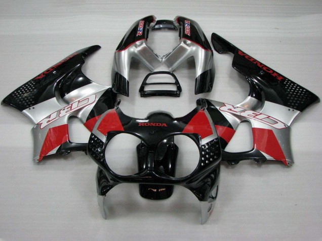 Carenagens Moto Honda CBR900RR 893 1992-1993 - Prata Vermelho Preto Brilhante